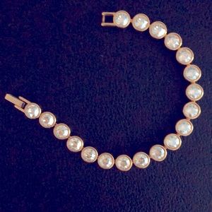 Touchstone Crystal Ice Bracelet Gold with Clear CZ